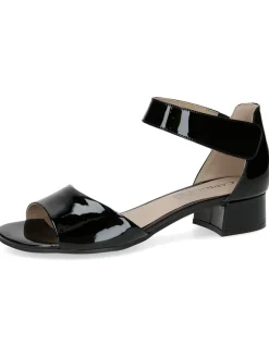 Leder-Sandaletten in Schwarz>Caprice Hot