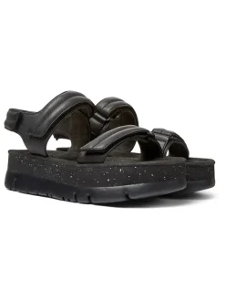 Camper Sandalen^Leder-Sandaletten in Schwarz