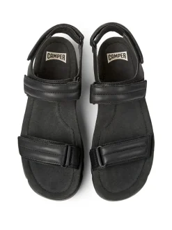 Camper Sandalen^Leder-Sandaletten in Schwarz