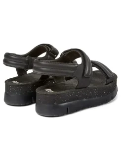 Camper Sandalen^Leder-Sandaletten in Schwarz