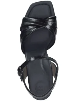 Paul Green Sandalen^Leder-Sandaletten in Schwarz