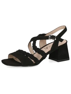 Leder-Sandaletten in Schwarz>Caprice Discount