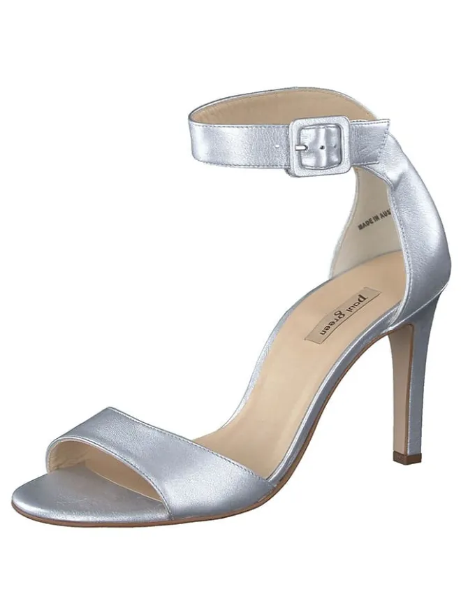 Paul Green Sandalen^Leder-Sandaletten in Silber