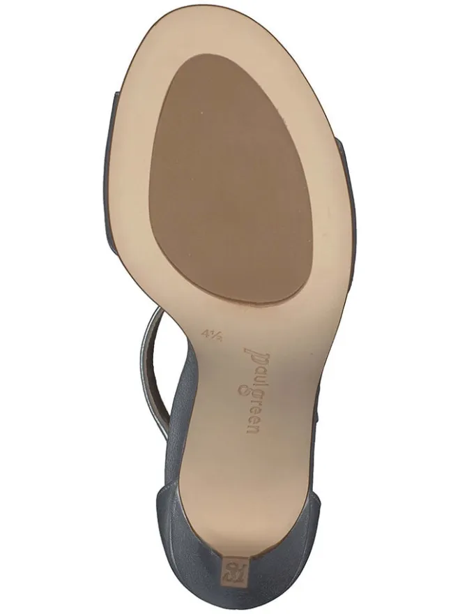 Paul Green Sandalen^Leder-Sandaletten in Silber