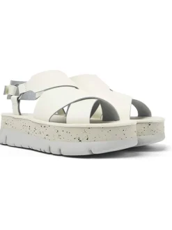Leder-Sandaletten in Weiß>Camper Best