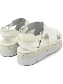 Leder-Sandaletten in Weiß>Camper Best