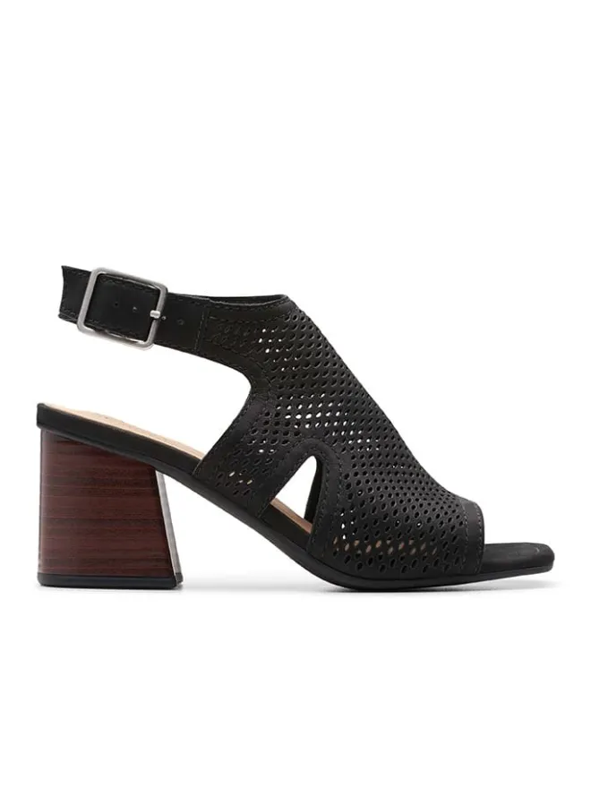 Clarks Sandalen^Leder-Sandaletten "Siara" in Schwarz