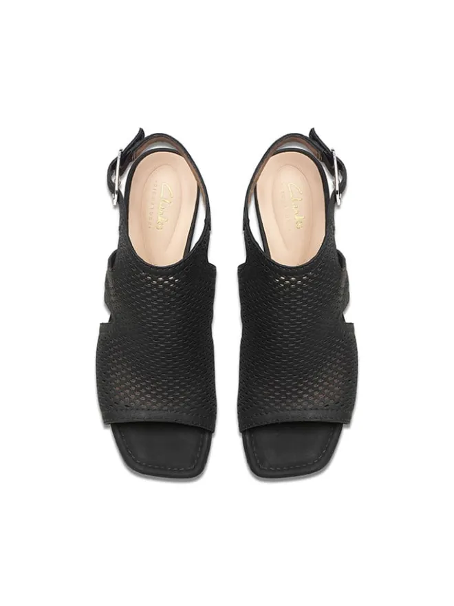 Clarks Sandalen^Leder-Sandaletten "Siara" in Schwarz
