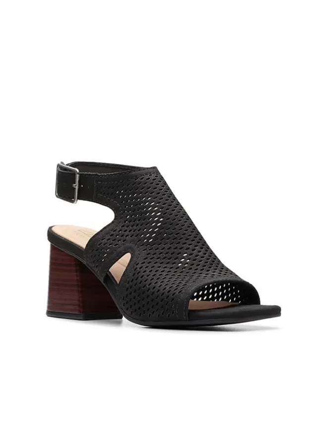 Clarks Sandalen^Leder-Sandaletten "Siara" in Schwarz