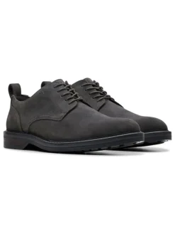 Clarks Schnürschuhe^Leder-Schnürschuhe "Aldwin" in Anthrazit