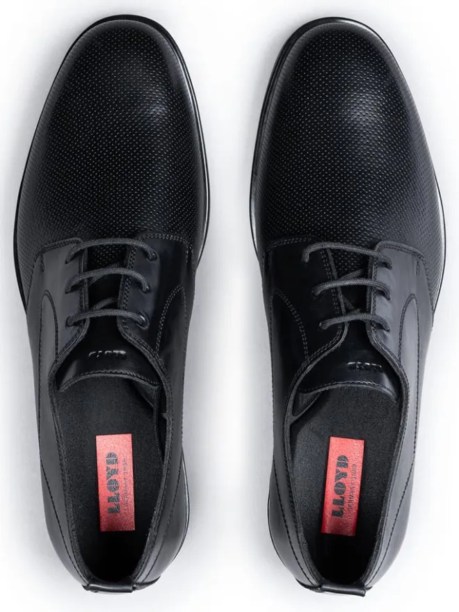Leder-Schnürschuhe "Derby" in Schwarz>LLOYD Sale