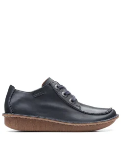 Clarks Schnürschuhe^Leder-Schnürschuhe "Funny Dream" in Dunkelblau