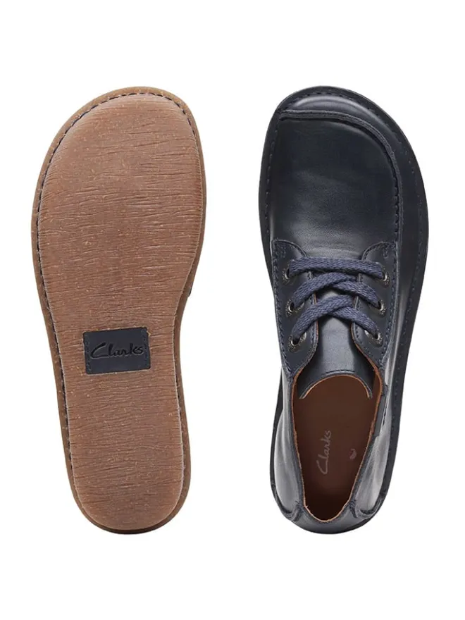 Clarks Schnürschuhe^Leder-Schnürschuhe "Funny Dream" in Dunkelblau