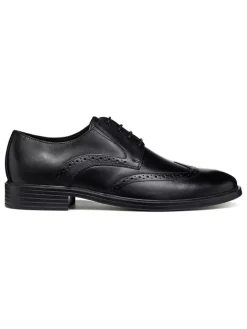 Geox Schnürschuhe^Leder-Schnürschuhe "Gladwin" in Schwarz