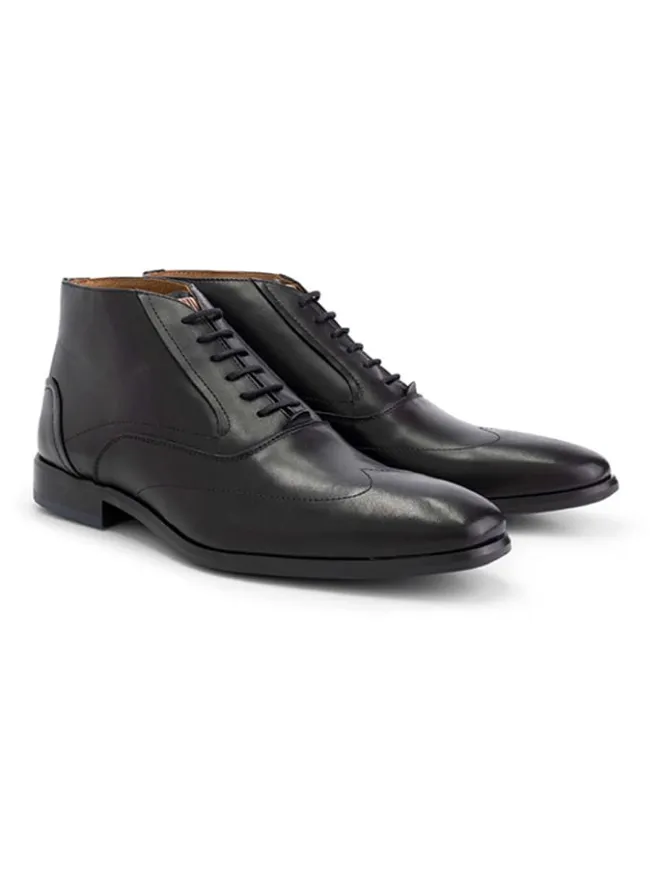 Leder-Schnürschuhe "Gold St." in Schwarz>DENBROECK Online