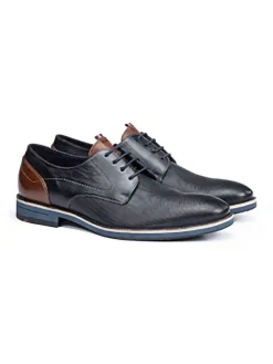 LLOYD Schnürschuhe^Leder-Schnürschuhe "Harris" in Dunkelblau/ Braun