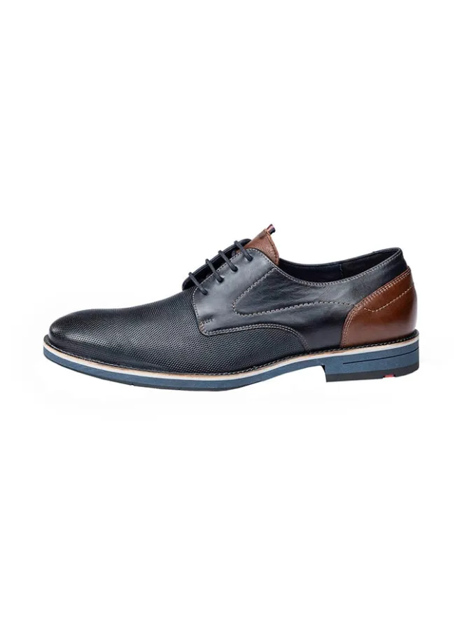 LLOYD Schnürschuhe^Leder-Schnürschuhe "Harris" in Dunkelblau/ Braun