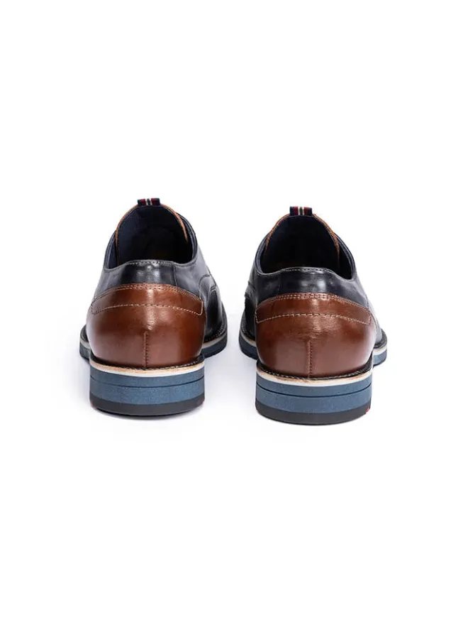 LLOYD Schnürschuhe^Leder-Schnürschuhe "Harris" in Dunkelblau/ Braun