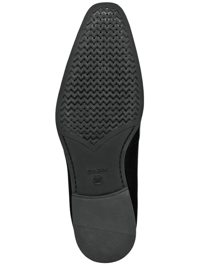 Geox Schnürschuhe^Leder-Schnürschuhe "High Life" in Schwarz