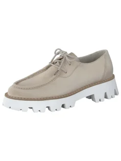 Leder-Schnürschuhe in Beige/ Weiß>Paul Green Best