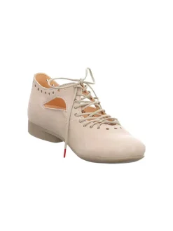Leder-Schnürschuhe in Beige><noscript><img width=