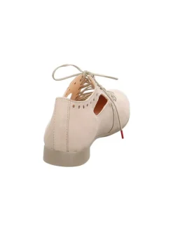 Leder-Schnürschuhe in Beige><noscript><img width=