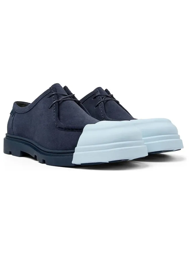Camper Schnürschuhe^Leder-Schnürschuhe in Blau/ Hellblau