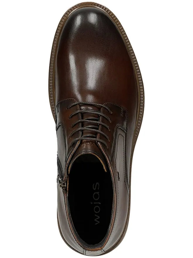 Wojas Schnürschuhe^Leder-Schnürschuhe in Braun