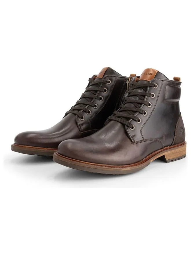 Leder-Schnürschuhe in Braun>TRAVELIN' Discount