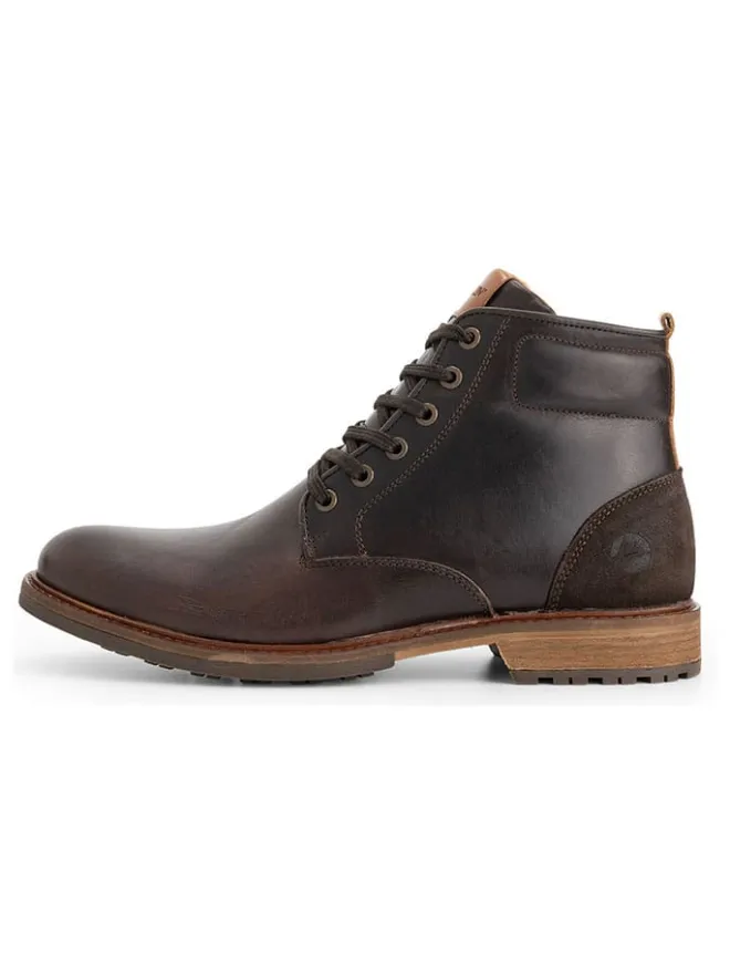 Leder-Schnürschuhe in Braun>TRAVELIN' Discount