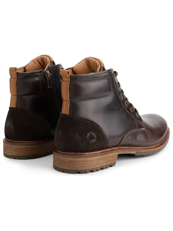Leder-Schnürschuhe in Braun>TRAVELIN' Discount