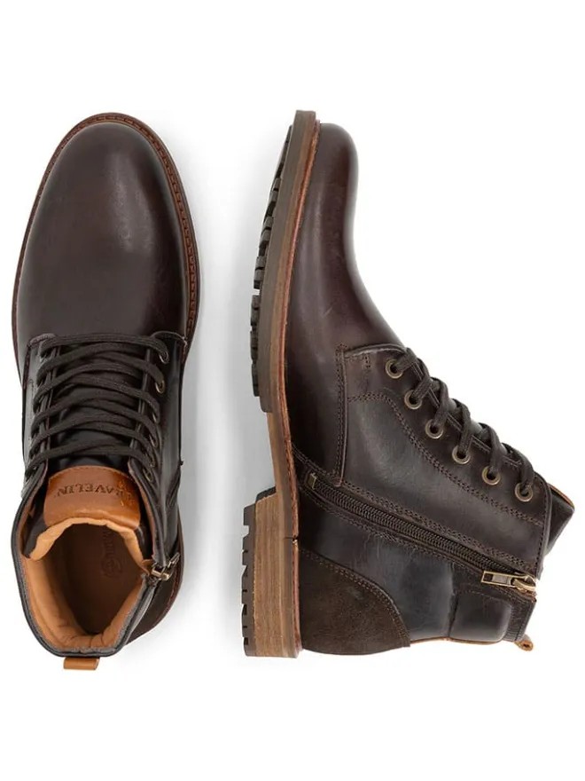 Leder-Schnürschuhe in Braun>TRAVELIN' Discount