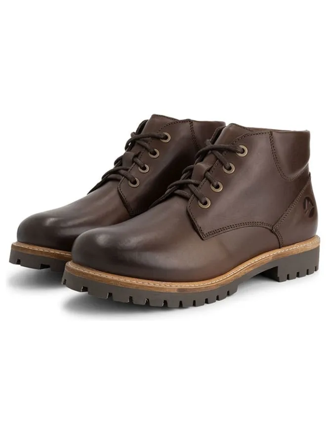 Leder-Schnürschuhe in Braun>TRAVELIN' Online