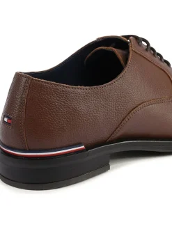 Leder-Schnürschuhe in Braun><noscript><img width=