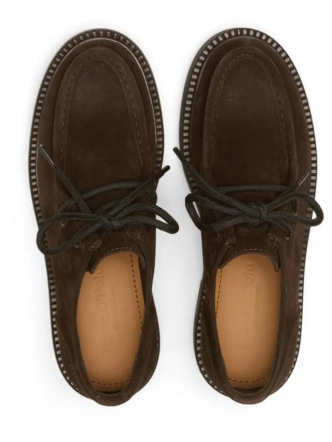 Marc O'Polo Shoes Schnürschuhe^Leder-Schnürschuhe in Braun