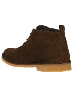 Leder-Schnürschuhe in Braun><noscript><img width=