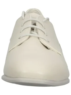 Leder-Schnürschuhe in Creme><noscript><img width=