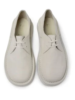 Camper Schnürschuhe^Leder-Schnürschuhe in Creme