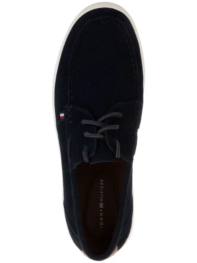 Tommy Hilfiger Schnürschuhe^Leder-Schnürschuhe in Dunkelblau