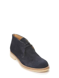 Leder-Schnürschuhe in Dunkelblau>Frank Daniel New