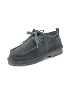 natural world Schnürschuhe^Leder-Schnürschuhe in Grau