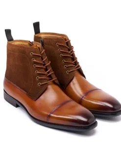 Leder-Schnürschuhe in Grau>British Passport Online
