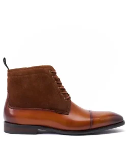 Leder-Schnürschuhe in Grau><noscript><img width=
