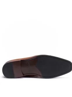 Leder-Schnürschuhe in Grau><noscript><img width=
