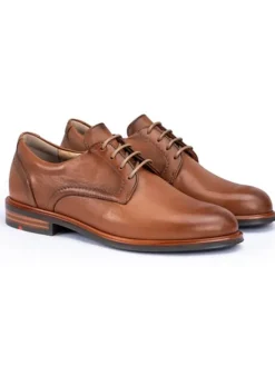 Leder-Schnürschuhe in Hellbraun>LLOYD New