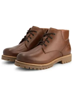 Leder-Schnürschuhe in Hellbraun>TRAVELIN'