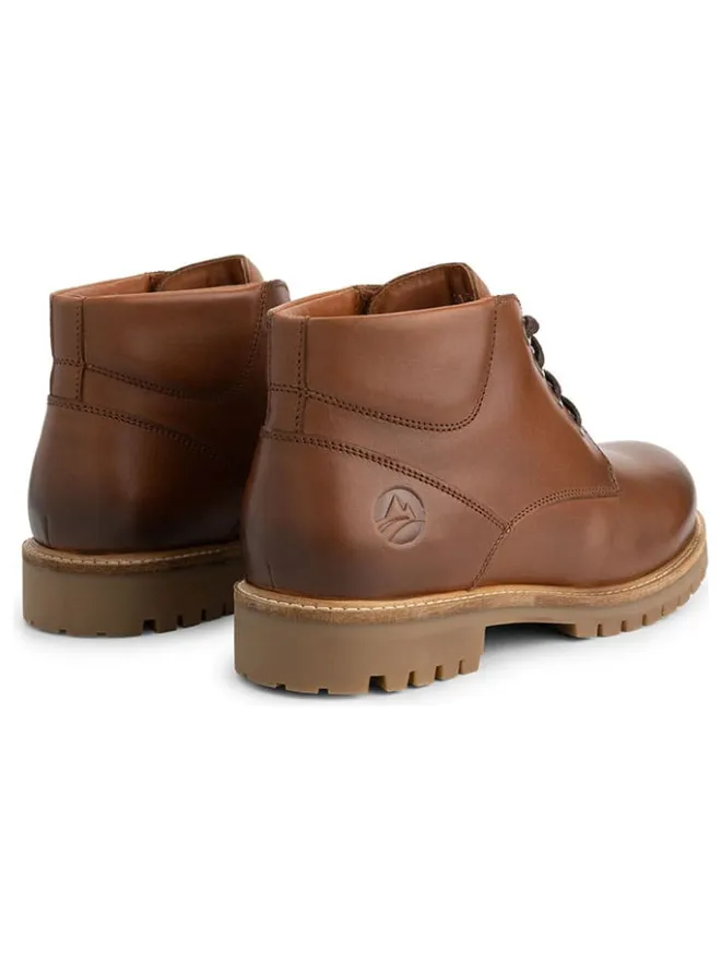Leder-Schnürschuhe in Hellbraun>TRAVELIN'