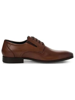 s.Oliver Schnürschuhe^Leder-Schnürschuhe in Hellbraun