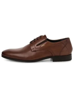 s.Oliver Schnürschuhe^Leder-Schnürschuhe in Hellbraun