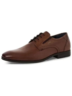s.Oliver Schnürschuhe^Leder-Schnürschuhe in Hellbraun